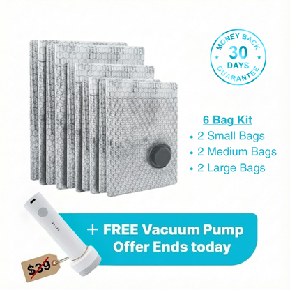 Compression Bag Kit + FREE Travel Pump